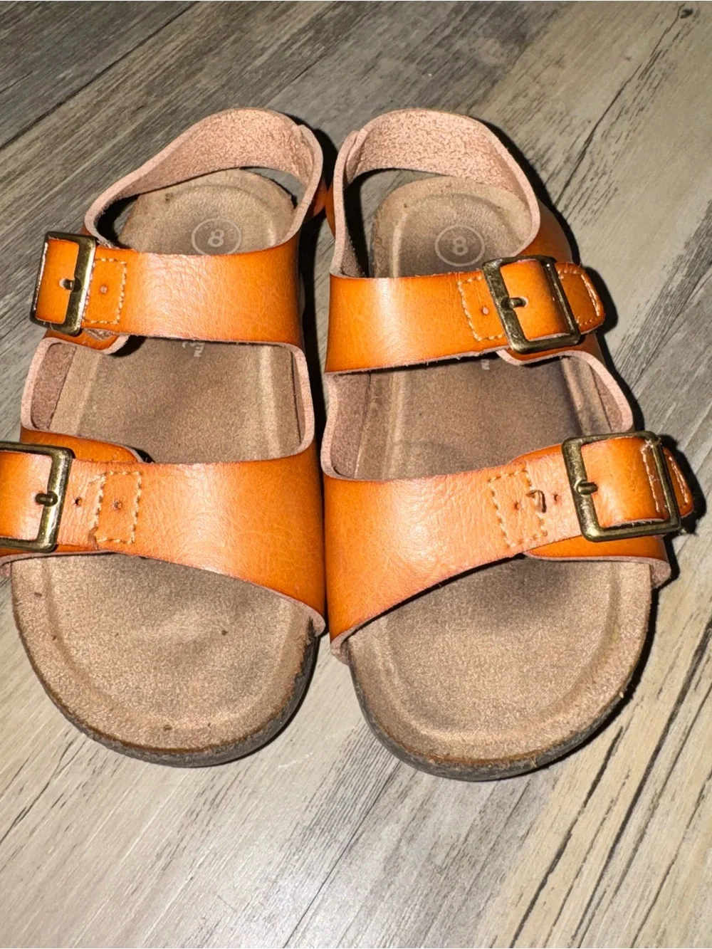 Cat & Jack Orange Double-Buckle Kids Sandals